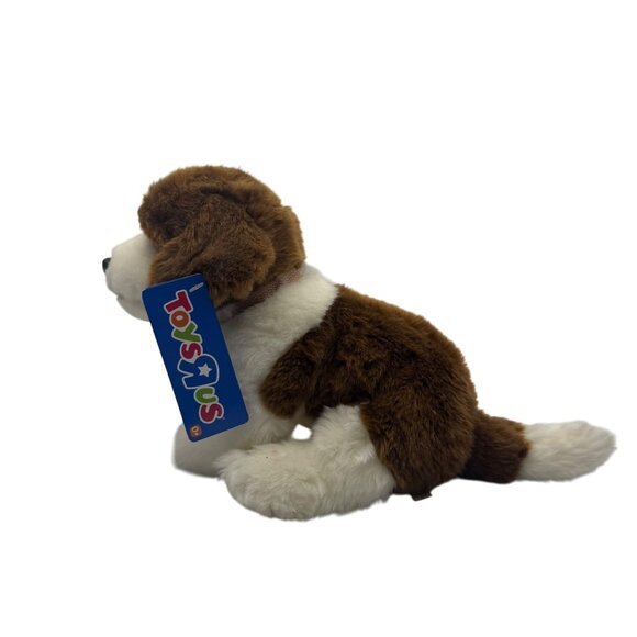 Toys R US 12 Inch St Bernard Puppy Dog Barrel 2013 Plush Realistic Stuffed Toy - Picture 3 of 8